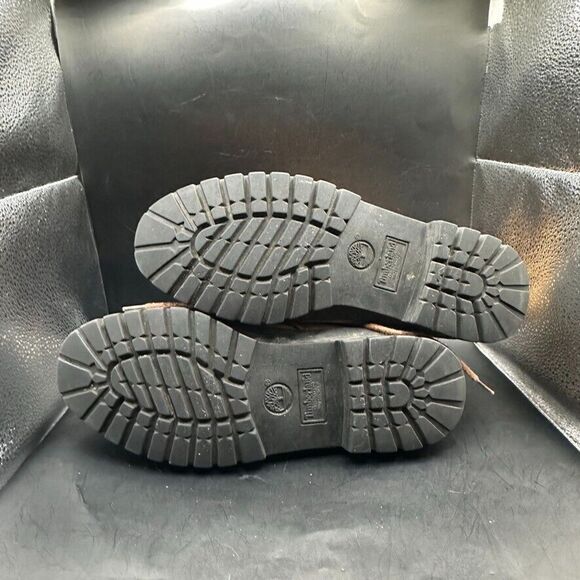 Timberland Boots Women 11 Leather Waterproof Brown Upper Black Sole Hiking - Picture 16 of 16